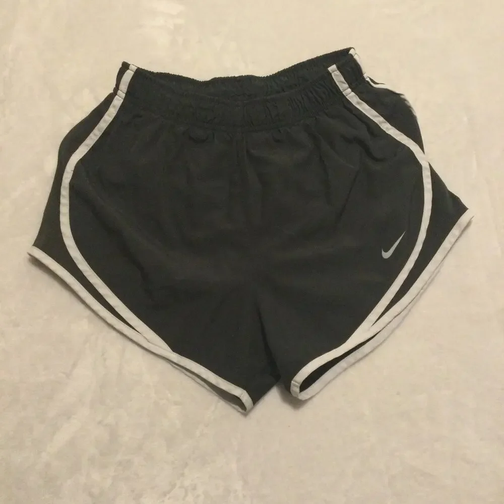 Nike Tempo Running Shorts Womens S Grey Polyester Athletic Gym Workout Classic